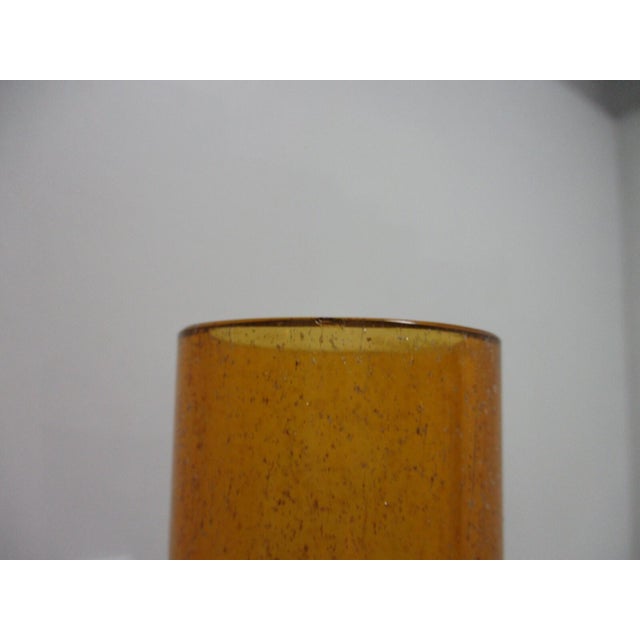 Glass 1980s Global Views Italy Post Modern Glass Blown Vase Bottle Italian For Sale - Image 7 of 11