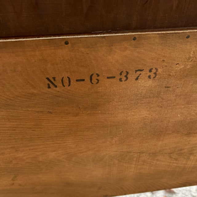 1930s Art Deco Waterfall Walnut Buffet Sideboard - Model G-373 For Sale - Image 11 of 12