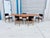 Mid-Century Modern 1960s Danish Modern Teak & Vinyl Dining Set of 6 For Sale - Image 3 of 12