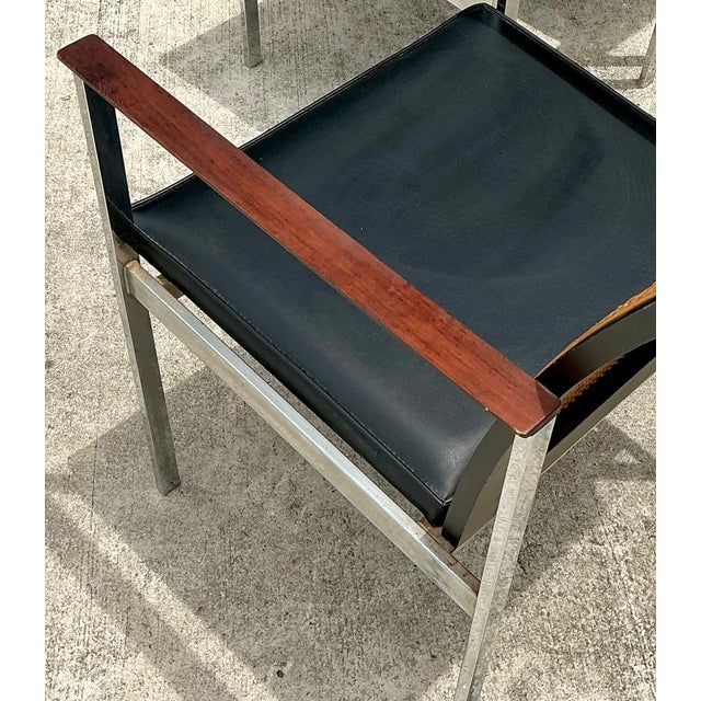 Wood Vintage Paul McCobb for Lane Chrome Frame and Cane Dining Chairs - Set of 6 For Sale - Image 7 of 18