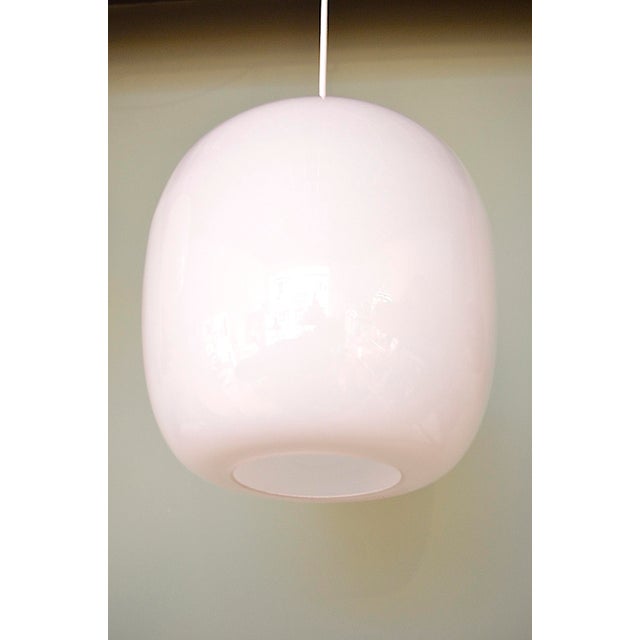 Glass Mid-Century Opal Glass Lamps, 1950s For Sale - Image 7 of 8