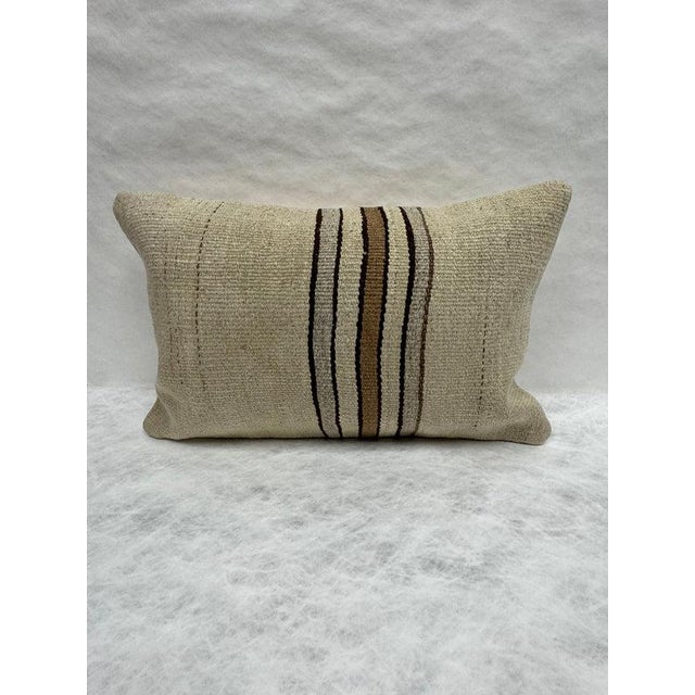 Turkish Hemp Pillow Cushion Natural Beige Brown Pillow Cushion Cover 16" x 24" #30033 Enhance your home decor with our...