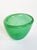 Small, early "Sommerso a bollicine" bowl, thick-walled, pale green toned glass with dense air bubble inclusions, designed...