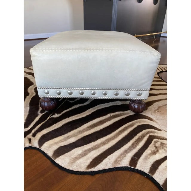 Ralph Lauren Aran Isles Ottoman or Coffee Table in Leather For Sale - Image 14 of 14
