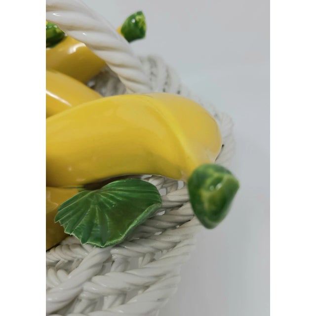 Vintage Italian Ceramic Basket of Bananas Made in Italy - For Sale - Image 10 of 13