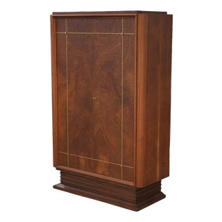 Art Deco Wooden Wardrobe by A. Bicchierini, 1940s For Sale