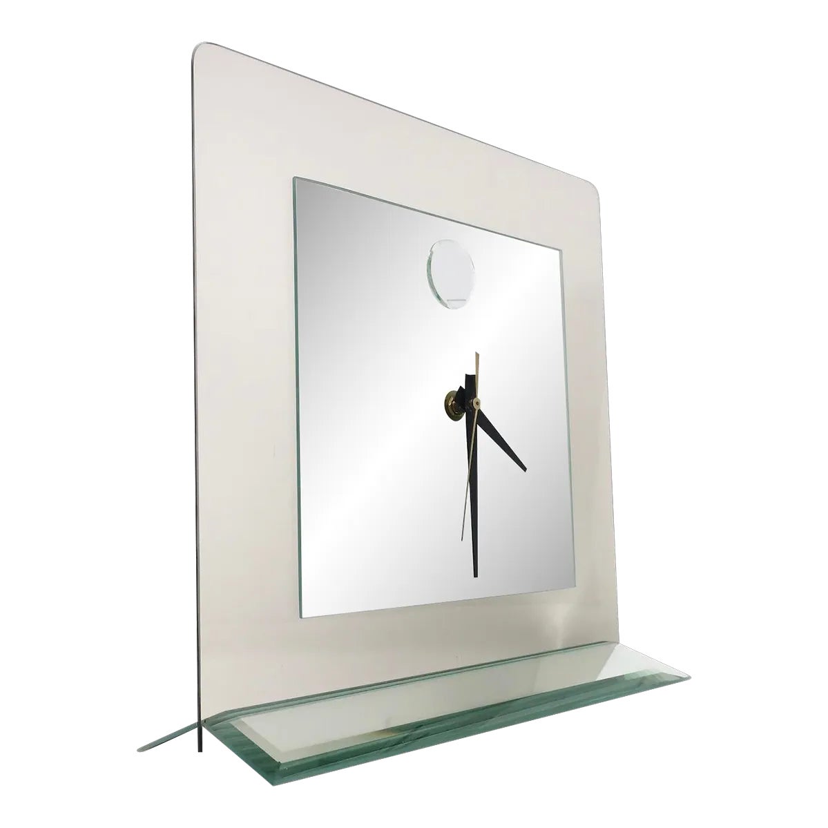 1980s-smoked-glass-and-mirror-clock-chairish