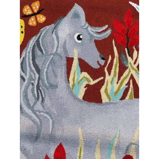 Modern French Aubusson Tapestry by Michèle Ray Vif Dargent, 1950s For Sale - Image 4 of 18