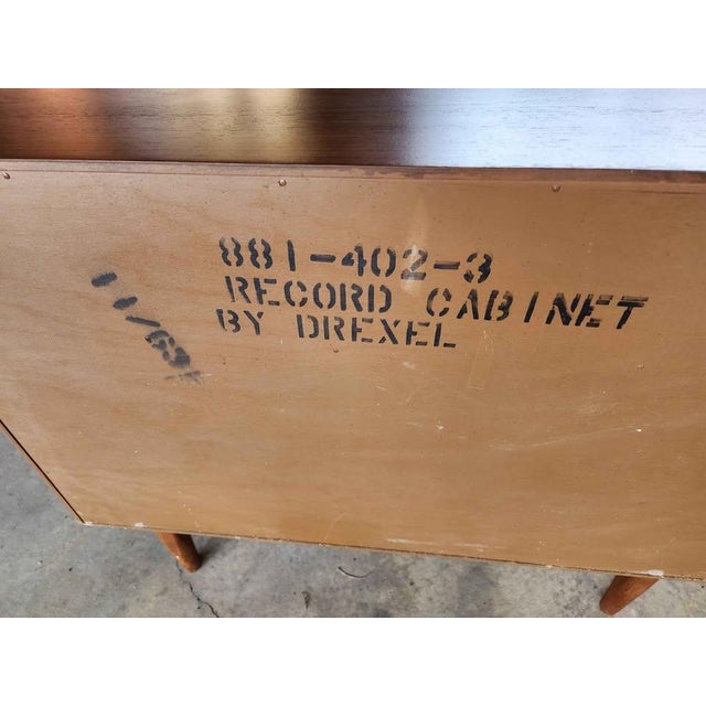 Drexel Mid 20th Century Drexel Declaration Mid-Century Walnut Media Cabinet by Kipp Stewart & Stewart MacDougall For Sale - Image 4 of 10