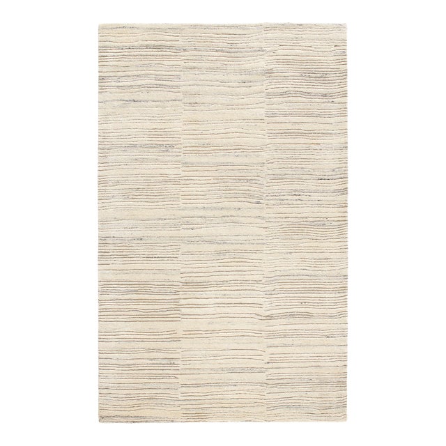 Marie Flanigan for Dash & Albert Avery Oatmeal Tufted Wool Rug, 7' 6" x 9' 6" For Sale