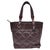 This sophisticated Chanel tote bag is crafted from a unique dark chocolate brown coated canvas, offering a subtle metallic...