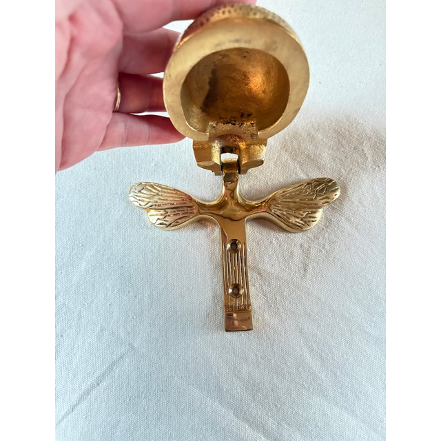 English Brass Bumble Bee Door Knocker For Sale In Atlanta - Image 6 of 6