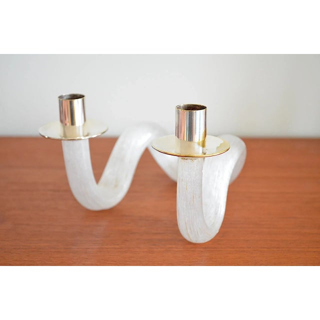 1960s Murano Glass Snake Candlesticks, 1960s, Set of 2 For Sale - Image 5 of 12