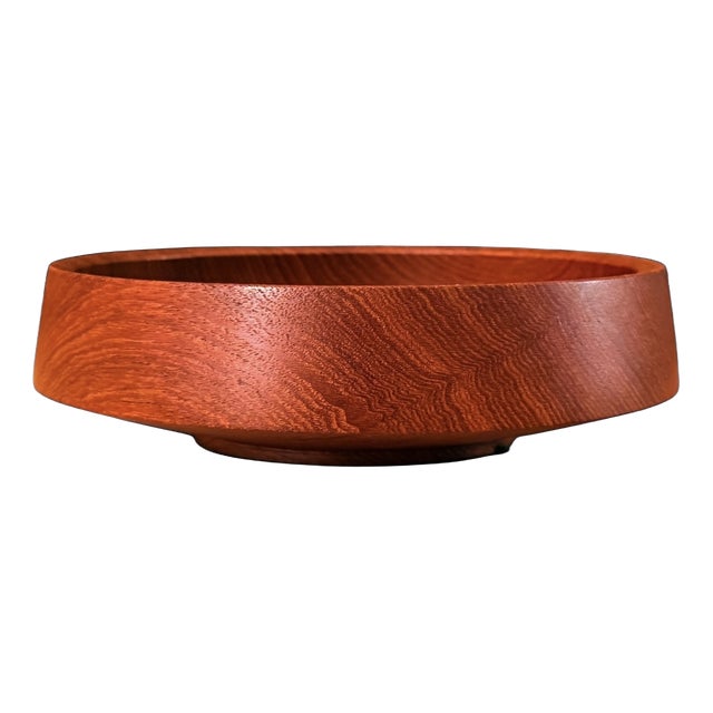 Mid-Century Sculptural Wooden Bowl, 1960s For Sale