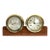 Seth Thomas Corsair Model E537-010 Brass & Mahogany Ship’s Clock Set C1968 For Sale