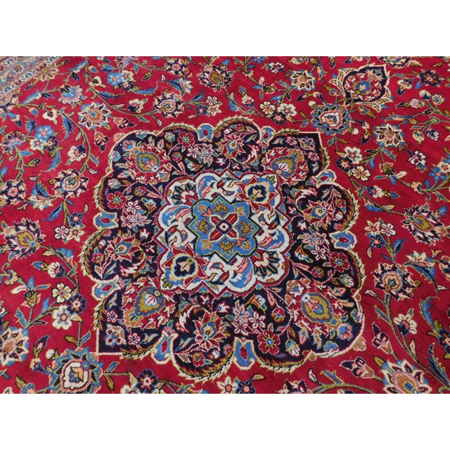 Vintage Persian Kashan Rug. 9'8"x 13'8" For Sale - Image 10 of 18