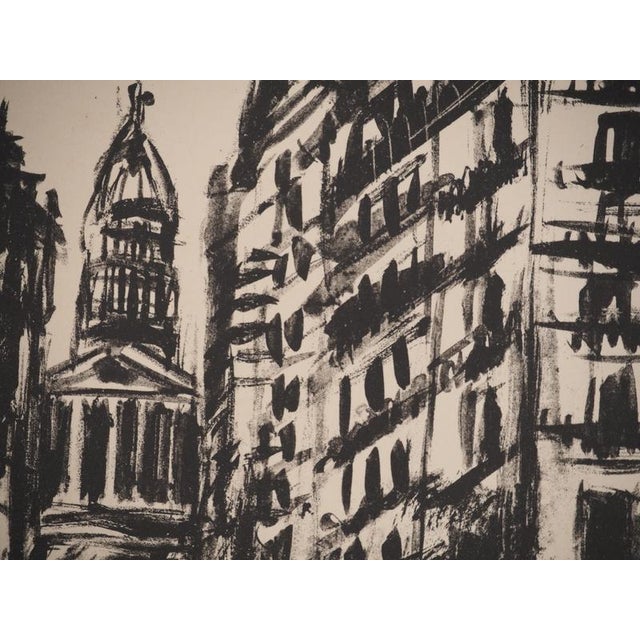 Maurice De Vlaminck, Rue Soufflot, Original Signed Lithograph For Sale - Image 6 of 7