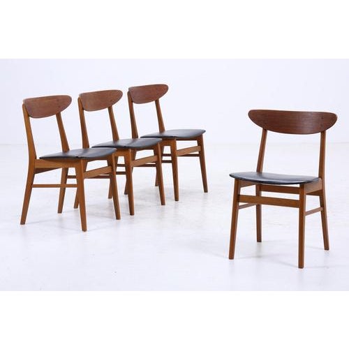 Mid-Century Danish Teak and Leather Chairs from Farstrup Møbler, Set of 4 For Sale - Image 16 of 16