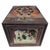 Wood Antique Chinese Painted Wood Jewelry Box With Mirror and Brass Fittings For Sale - Image 7 of 10
