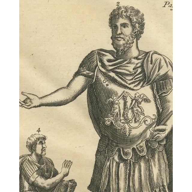 18th Century Montfaucon, Roman Officers from Trajans Column and Constantines Arch, 1722, Engraving For Sale - Image 5 of 8