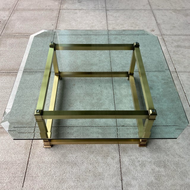 Brass Brass Profile Coffee Table From Mastercraft For Sale - Image 8 of 13
