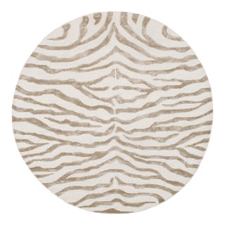 Edgy Hand-Tufted Ivory Area Rug- 8' 0'' X 8' 0'' For Sale