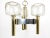 Vintage Brass and Chrome Pendant Light With 3 Glass Shades Attributed to Gaetano Sciolari For Sale In Chicago - Image 6 of 14