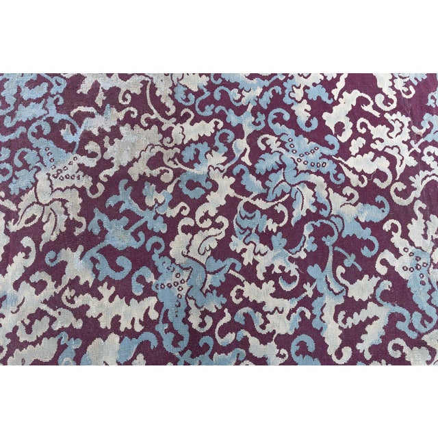 French Antique French Aubusson Rug For Sale - Image 3 of 9