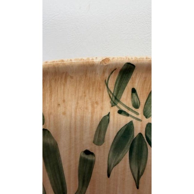 Amora Hand Painted Leaves Plate Made in Italy 4626b For Sale - Image 10 of 10