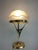 Metal Viennese Table Lamp with Glass Shade, 1930s For Sale - Image 7 of 9