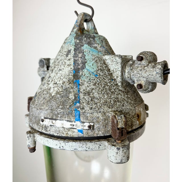 Industrial Grey Cast Aluminium Explosion Proof Lamp from Elektrosvit, 1970s For Sale - Image 9 of 18