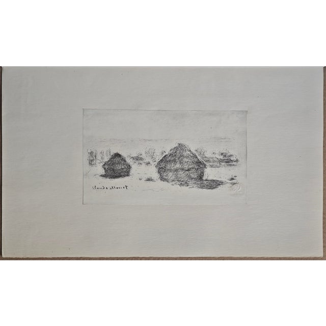 A lithograph after Claude Monet from "Die Skizzenmappe - Zeichnungen französischer Meister des neunzehnten Jahrhunderts"...
