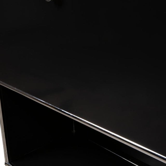 Metal and Black Chrome Sideboard with Hinged Door from USM Haller For Sale - Image 6 of 12