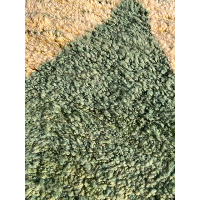Tan Modernist Moroccan Berber Wool Rug For Sale - Image 8 of 8