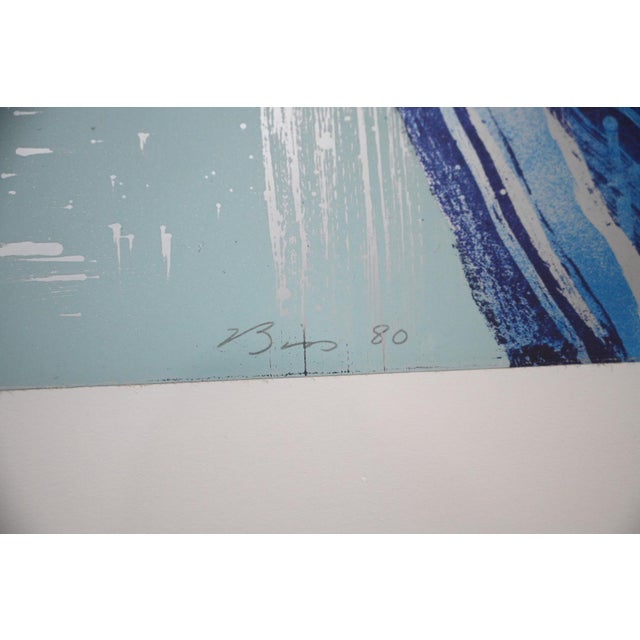 1980 Earl Biss "War Canoes" Signed Serigraph With Silver Foil, 44/100 For Sale - Image 4 of 6