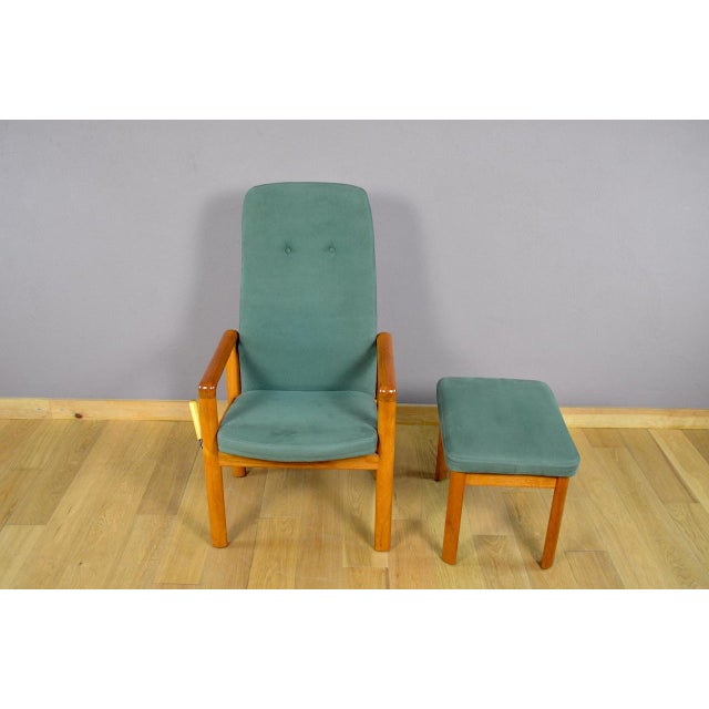 1970s Danish Relax Armchair and Ottoman in Teak by Schou Andersen, 1960 For Sale - Image 5 of 13