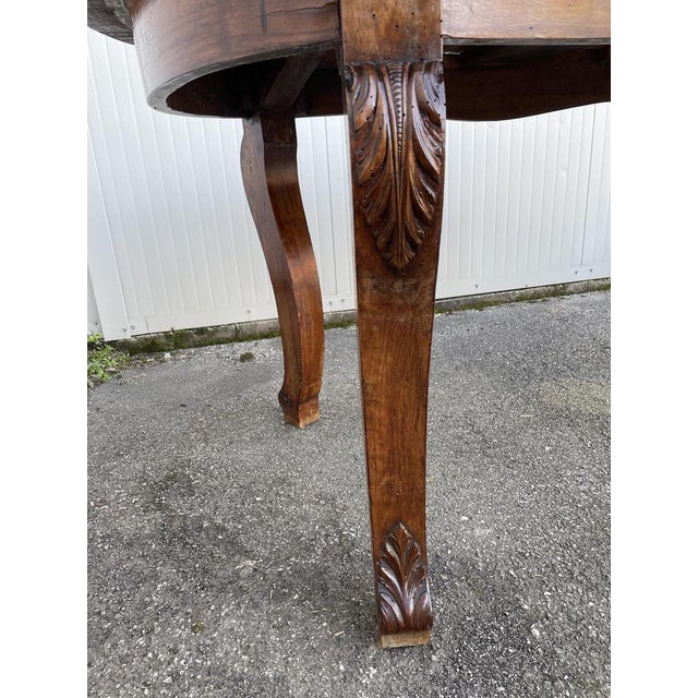 Brown Early Walnut Dining Table, 1890s For Sale - Image 8 of 13