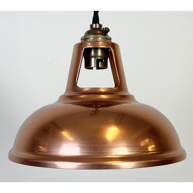 2000 - 2009 Vintage Industrial Copper Ceiling Lamp For Sale - Image 5 of 16