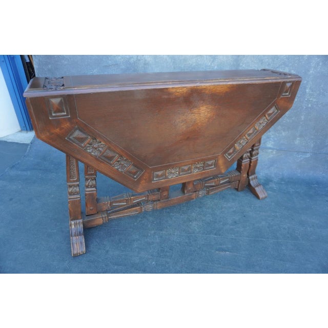 Wood Early 20th Century Attributed to Romweber Hand-Crafted Game Table For Sale - Image 7 of 9