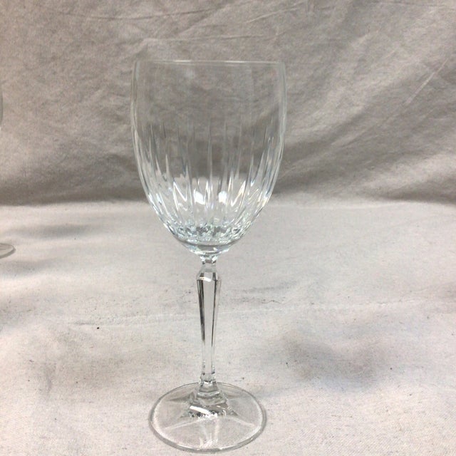Vintage Set of Cristallerie Zwiesel Full Lead Crystal Ceremony Goblets-Set 4 Wine and 4 Water Goblets For Sale - Image 4 of 12