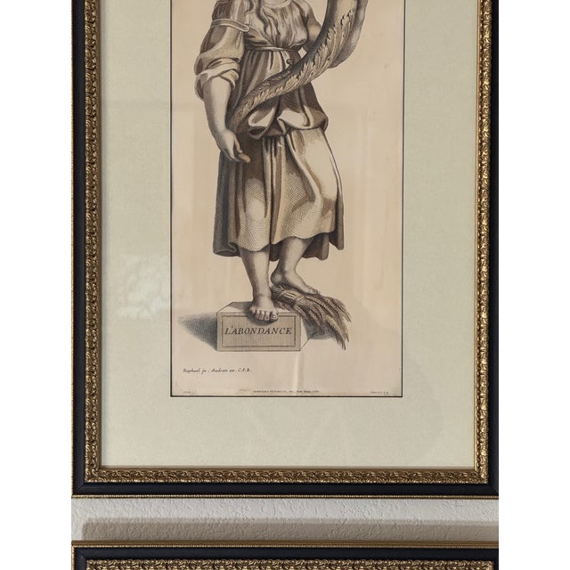 Pair of Antique French Engravings After Girard Audran – La Marine & L’Abondance For Sale In Los Angeles - Image 6 of 9