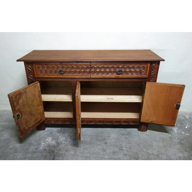 Carved Pine Sideboard, France, 1950s For Sale - Image 13 of 17