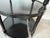 Black 1960s Hollywood Regency Black Ebonized Three-Tier Side Table on Brass Casters For Sale - Image 8 of 12