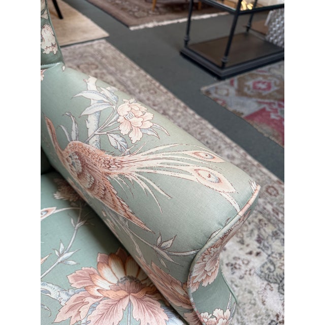 Schumacher Upholstered Wingback Chair For Sale In San Francisco - Image 6 of 12