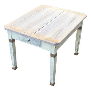 Circa Late 19th Century Gustavian Swedish Style Pine Dining Table Desk W/ Reeded Dummy Drawer For Sale