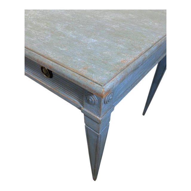 Wood Antique Swedish Writing Desk, 1890s For Sale - Image 7 of 10