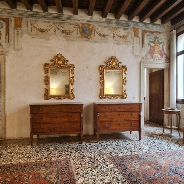 Discover the timeless appeal of this exceptional pair of commodes from 1820. First and foremost, this masterpiece stands...