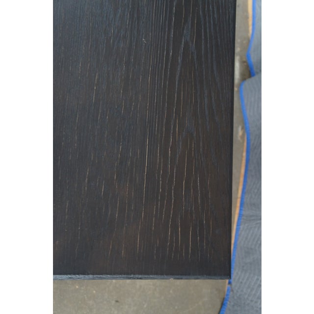 Restoration Hardware I-Beam Rectangular Oak Modern Dining Conference Table 72" For Sale - Image 10 of 14