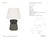 Sean Lavin by Visual Comfort Signature 1953 26" Geometric Form Table Lamp in Smoke on Goldenrod with Linen Shade Designer:...