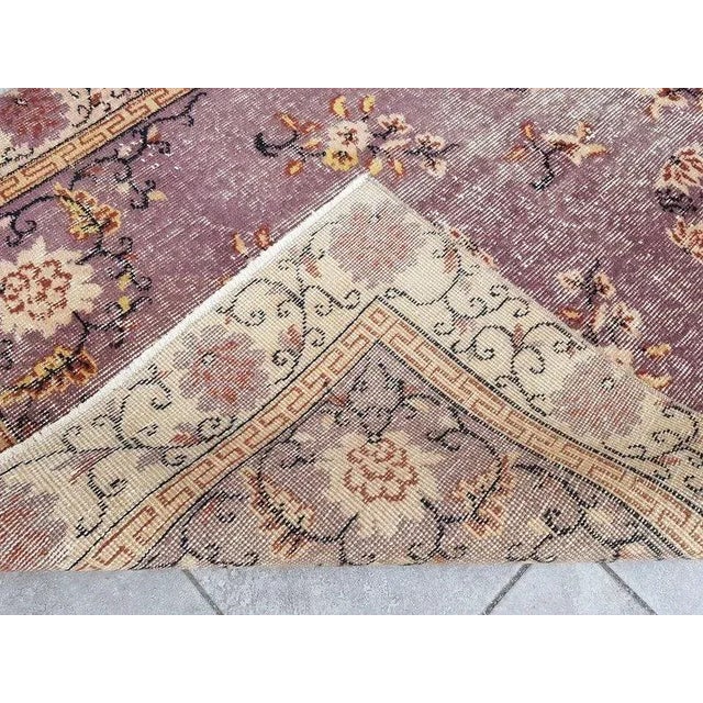1960s Handknotted Floor Wool Rug For Sale - Image 10 of 11